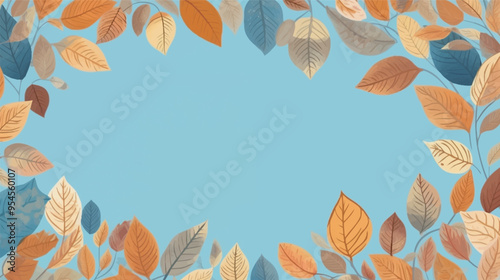 Vector foliage pattern frame