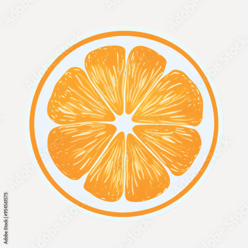 Vibrant orange fruit illustration