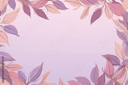 Vector foliage pattern frame
