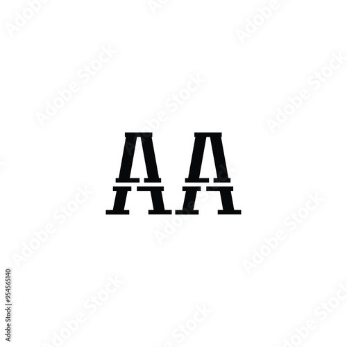 AA monogram logo design letter text name symbol monochrome logotype alphabet character simple logo