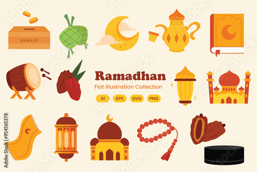 Ramadhan Flat Illustration
