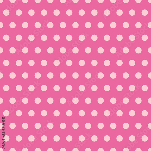 A charming pink polka dot pattern perfect for adding a touch of vintage style to any project. The playful design features white dots on a soft pink background. Ideal for crafting, scrapbooking, home d