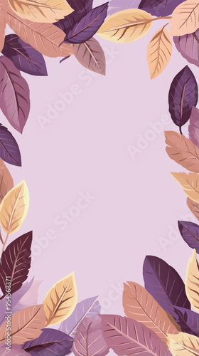 Vector foliage pattern frame