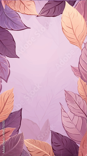Vector foliage pattern frame