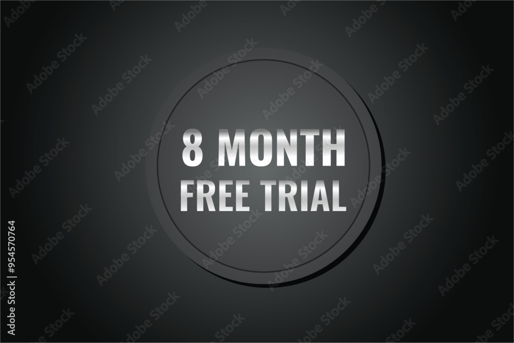 8 month free trial banner design. 8 months free banner background
8 month free trial banner design. 8 months free banner background