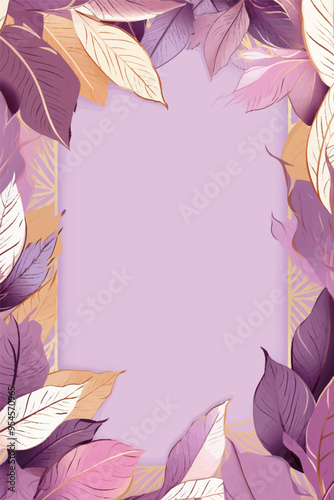 Vector foliage pattern frame