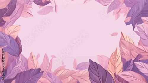Vector foliage pattern frame