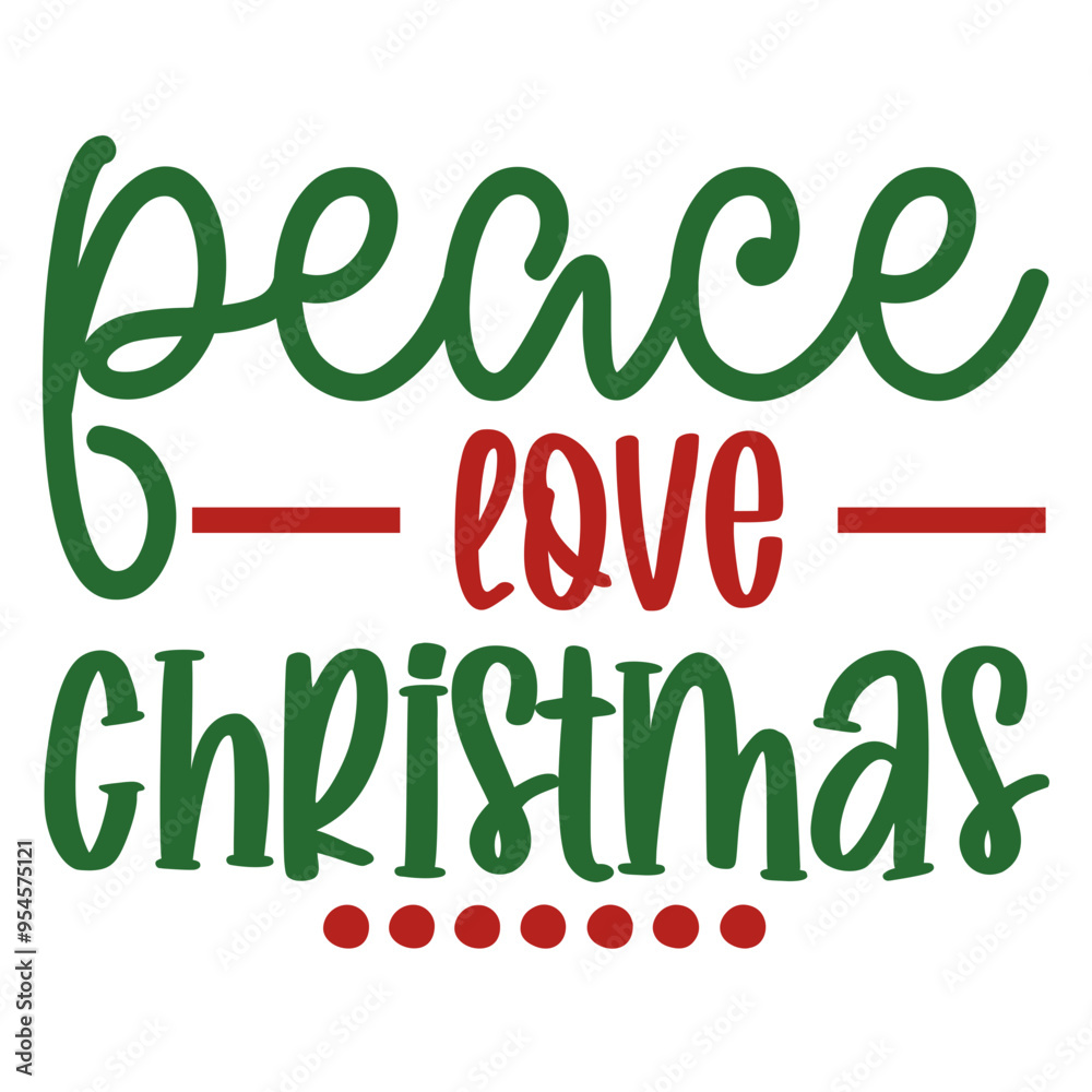 Fototapeta premium Peace Love Christmas