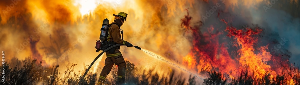 Firefighter Battles Wildfire Firefighter Battles Wildfire