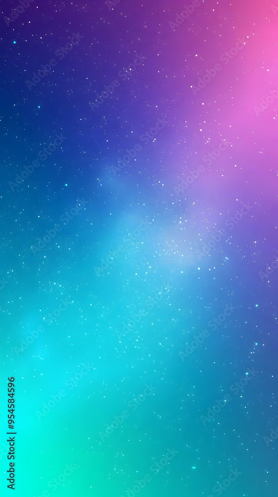 Abstract blue, green, and purple gradient background with white stars. Abstract blue, green, and purple gradient background with white stars.