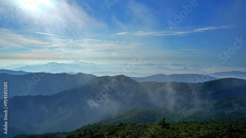 Sunrise view of Deogyusan National Park in Korea