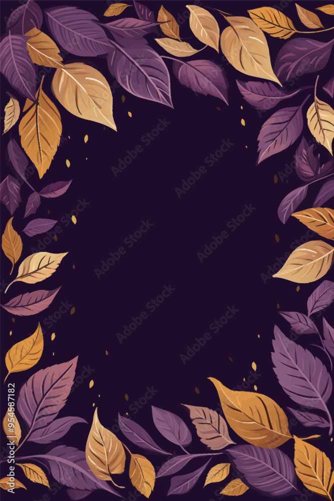 Vector foliage pattern frame Vector foliage pattern frame