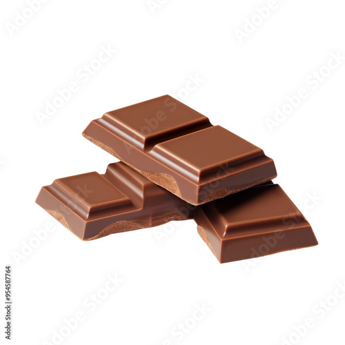 A stack of milk chocolate squares is suitable for confectionery packaging design, food blog graphics, and dessert menu illustrations