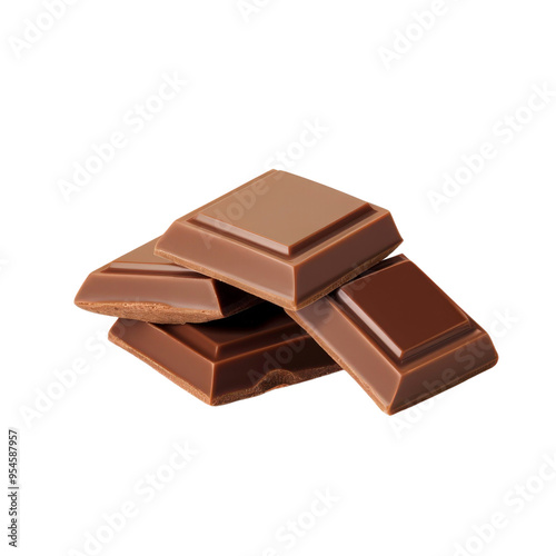 A stack of milk chocolate squares is suitable for confectionery packaging design, food blog graphics, and dessert menu illustrations