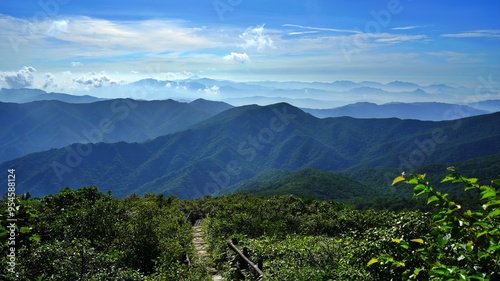 Beautiful scenery of Deogyusan Mountain in Korea photo