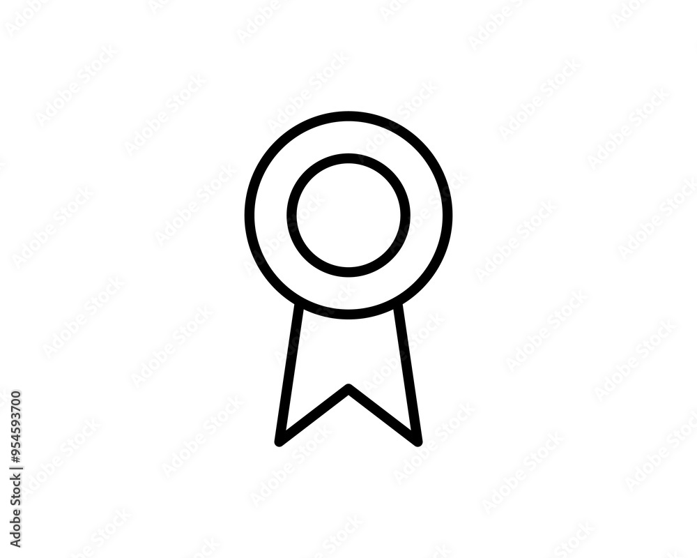 Medal with ribbon premium quality vector icon. Best choice label, certified badge, approval chec or award guarantee. Medal with ribbon premium quality vector icon. Best choice label, certified badge, approval chec or award guarantee.