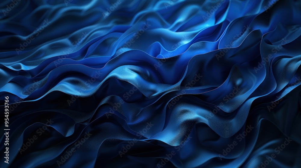 Fototapeta premium Technology Wave Of Light Flashy Deep Blue Colors Trend Abstract Background,Technology Fractal Lightwaves Vibrant Light Turquoise Colors Trend Abstract,abstract bacground blue waves