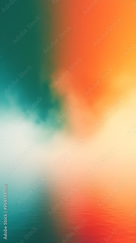 Abstract colorful gradient background with a blurred water reflection. Abstract colorful gradient background with a blurred water reflection.