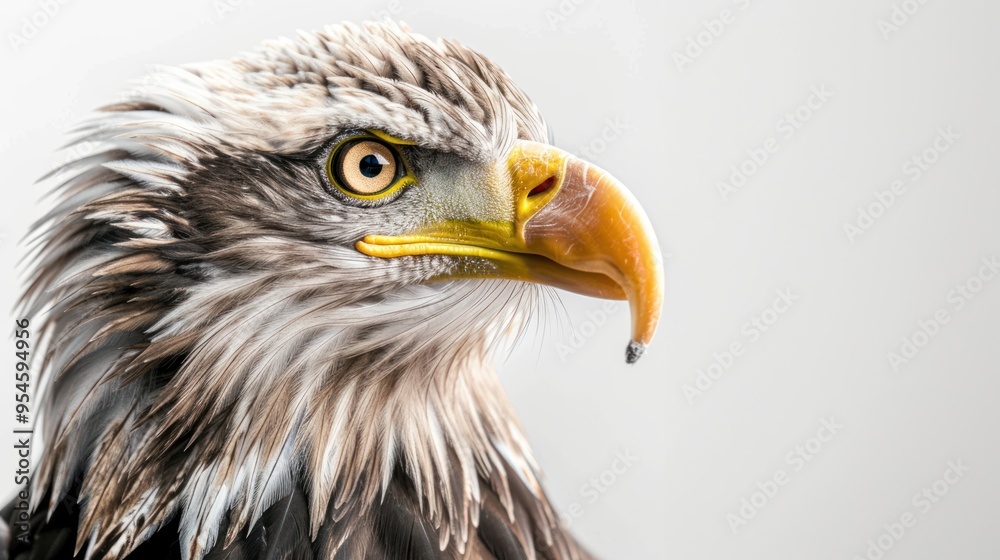 Obraz premium Close up portrait of a surprised bald eagle