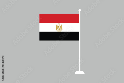 Egypt flag, The flag of Egypt, National Egypt flag Vector illustration, Flag of the Arab Republic of Egypt, Symbol of patriotism and freedom, Egyptian sign, Africa
