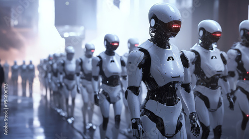 Wallpaper Mural AI Ascendancy: A futuristic society governed by artificial intelligence. Torontodigital.ca