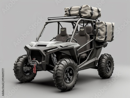 A 3D render of a UTV front door bag