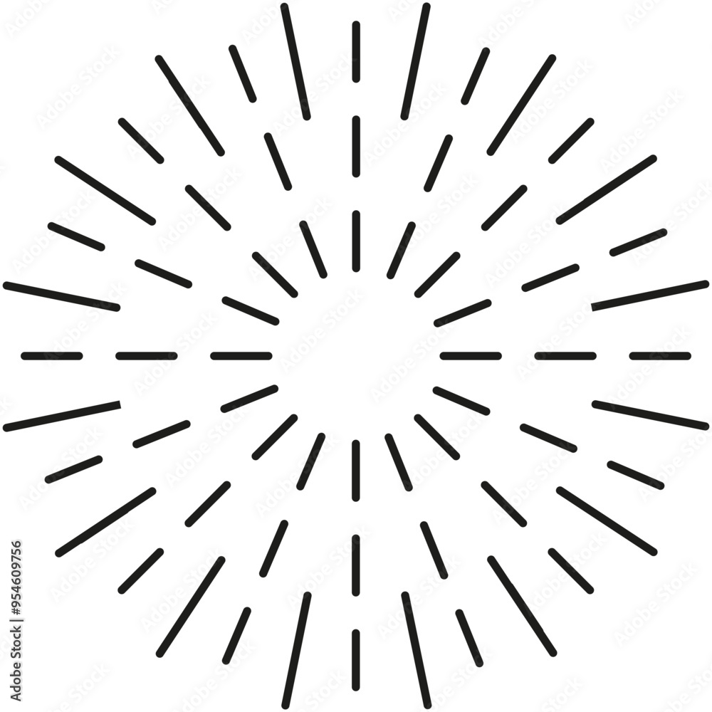 Firework for Celebration. Firework Sunburst Icon. Doodle Line Sparkles and Rays Firework for Celebration. Firework Sunburst Icon. Doodle Line Sparkles and Rays