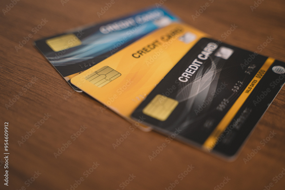 Customer using credit card for payment to owner business. cashless technology and credit card payment concept. through the internet for convenience. Customer using credit card for payment to owner business. cashless technology and credit card payment concept. through the internet for convenience.