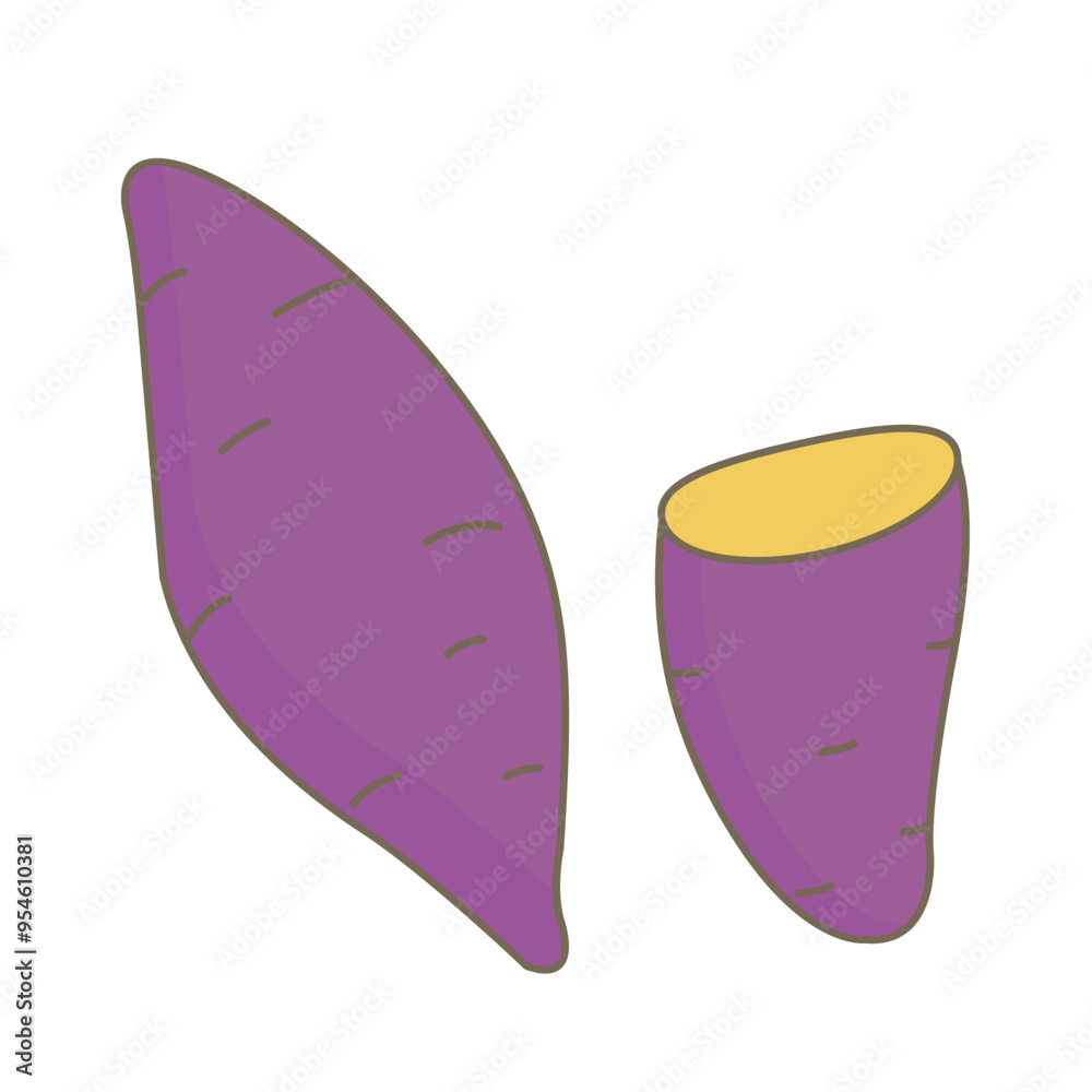シンプルなさつまいものイラスト シンプルなさつまいものイラスト