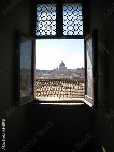 Canvas Print Window view of vatican city