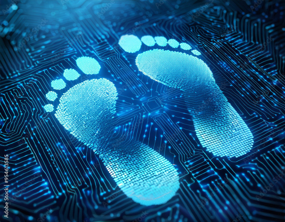 Close Up Of Digital Footprint Concept Stock Illustration Adobe Stock Close Up Of Digital Footprint Concept Stock Illustration Adobe Stock