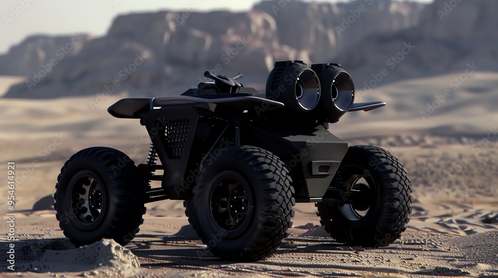 A 3D render of an ATV sound system A 3D render of an ATV sound system