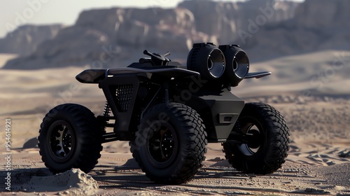 A 3D render of an ATV sound system