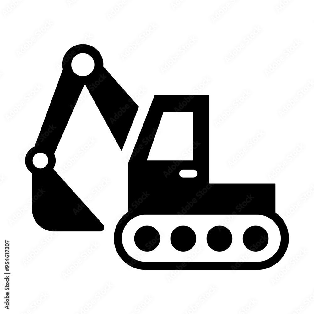 Naklejka premium Excavator icon vector illustration graphic design