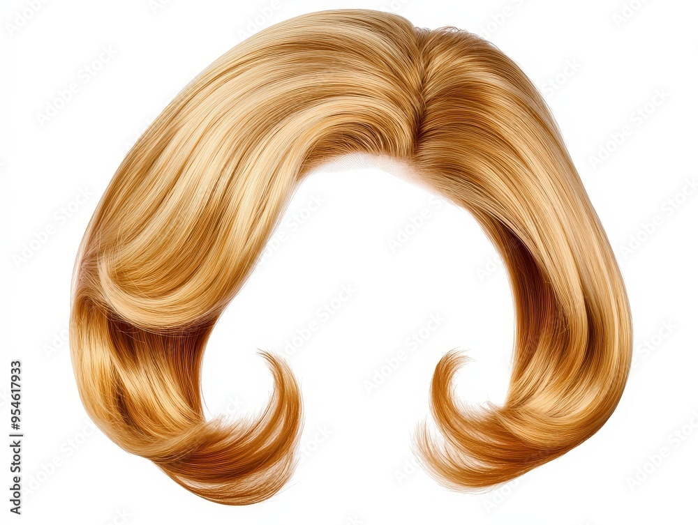 Classic Beehive Golden Blonde Wig Isolated On White Background, Ideal For 60S-Themed Parties, Vintage Fashion Editorials, And Retro Hair Styling Ads . Generative ai Classic Beehive Golden Blonde Wig Isolated On White Background, Ideal For 60S-Themed Parties, Vintage Fashion Editorials, And Retro Hair Styling Ads . Generative ai