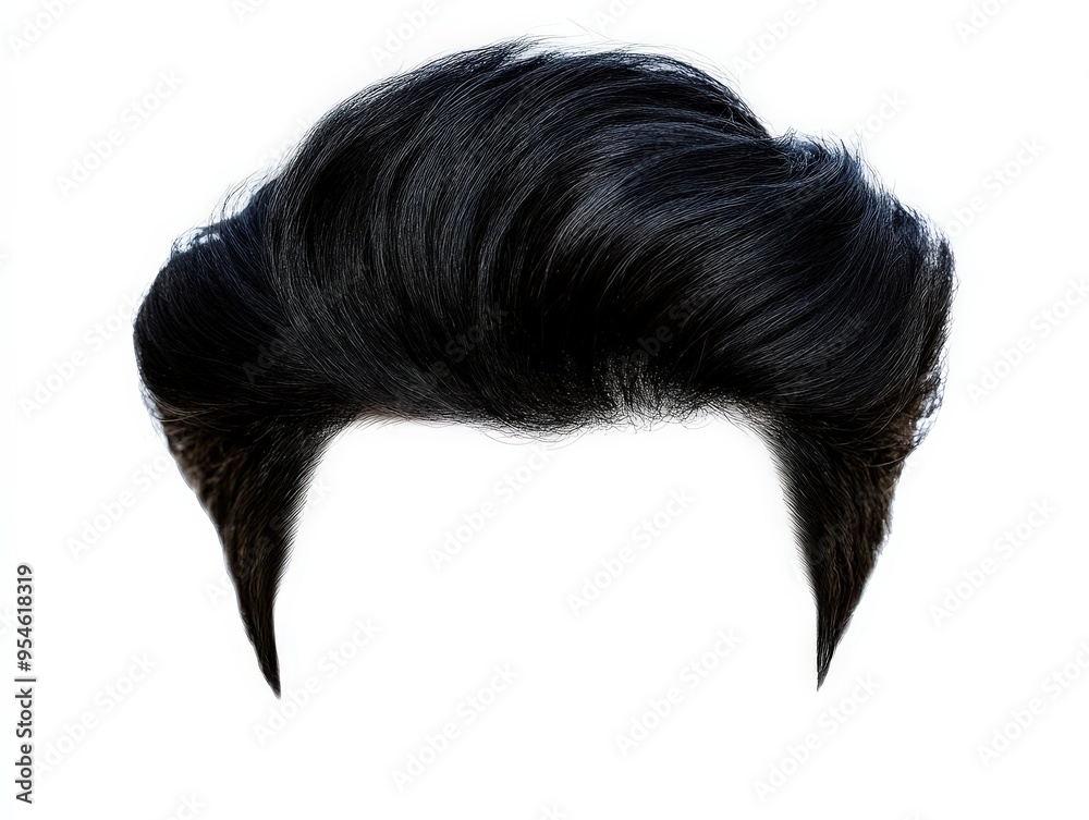 High Top Fade Midnight Black Wig Isolated On White Background, Great For Urban Fashion Editorials, Hip Hop Style Promotions, And Contemporary Hair Care Marketing . Generative ai High Top Fade Midnight Black Wig Isolated On White Background, Great For Urban Fashion Editorials, Hip Hop Style Promotions, And Contemporary Hair Care Marketing . Generative ai