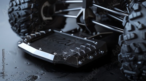 A realistic 3D render of an ATV skid plate photo