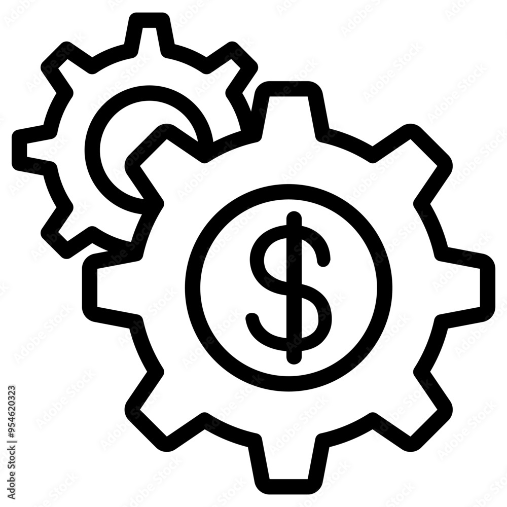 Business System icon in thin line style vector illustration graphic design Business System icon in thin line style vector illustration graphic design