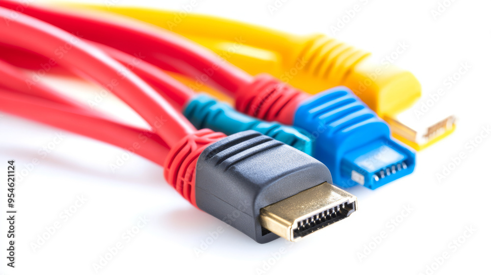 Network cables isolated against a white background. Network cables isolated against a white background.