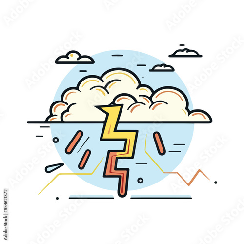 Thunderstorm vector icon