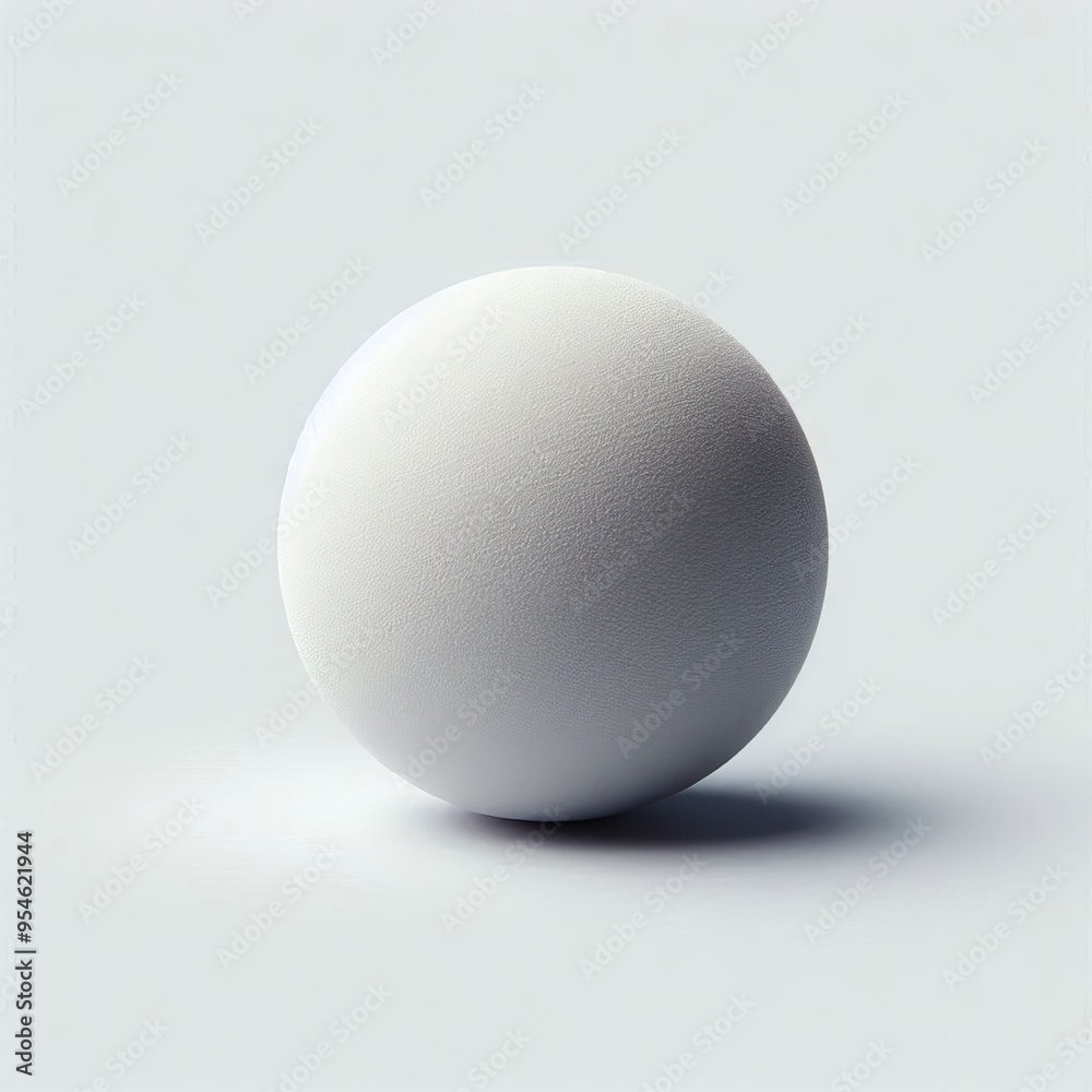 white sphere or round like egg on white background