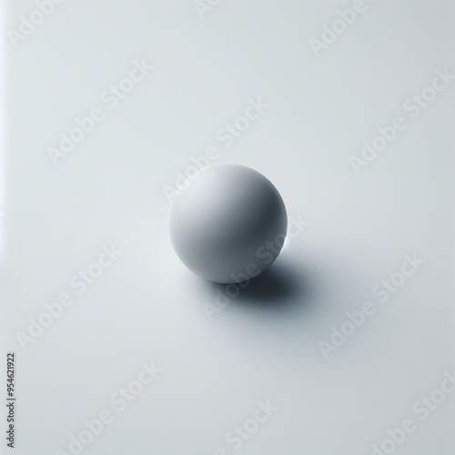 white sphere or round like egg on white background