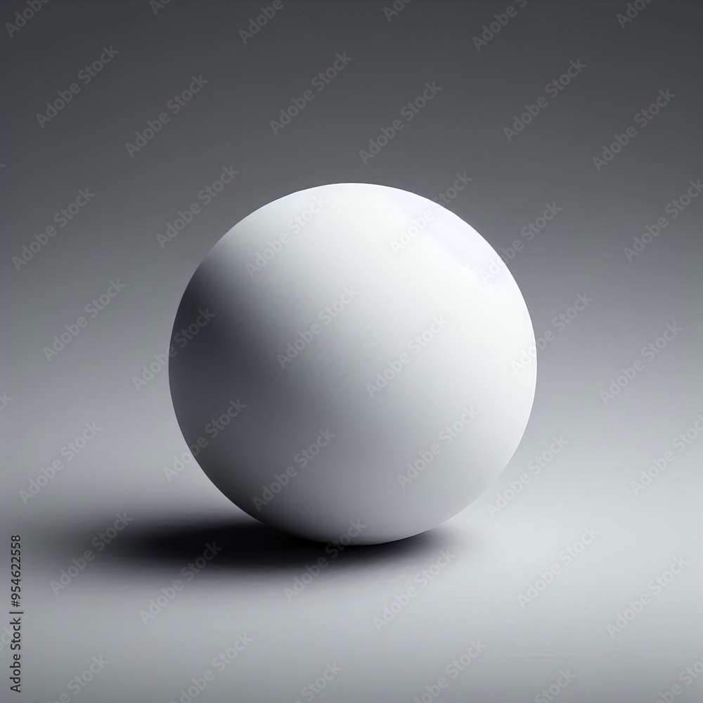 Black and white 3D render of a spherical object resembling egg Black and white 3D render of a spherical object resembling egg