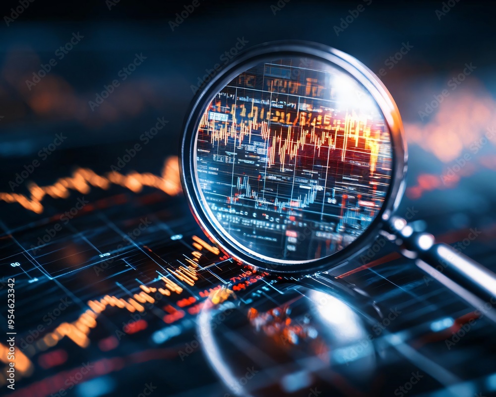 A close-up view of a magnifying glass focusing on financial graphs and data charts, symbolizing analysis and investment insight. A close-up view of a magnifying glass focusing on financial graphs and data charts, symbolizing analysis and investment insight.