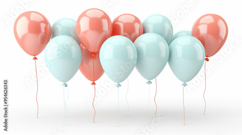 A vibrant group of pastel balloons, perfect for celebrations, parties, or festive decorations, adding joy and color to any occasion.