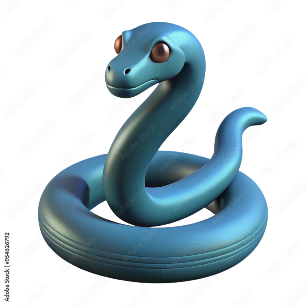 Snake 3d cartoon style illustration Snake 3d cartoon style illustration