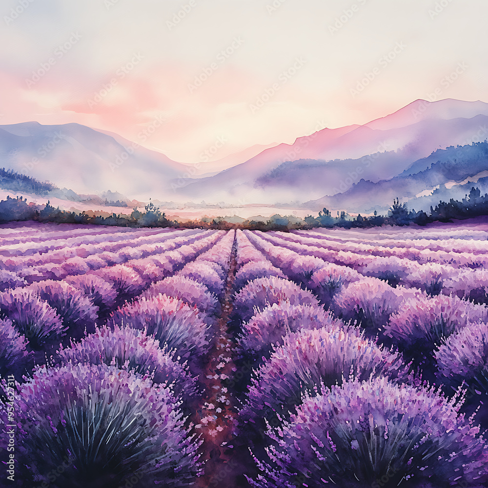 Lavender Field at Sunset Lavender Field at Sunset