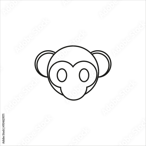 monkey icon in white background