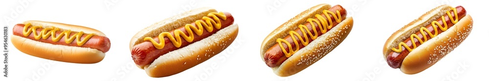 Full depth of field, isolated HOT DOG on white Full depth of field, isolated HOT DOG on white