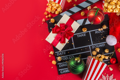 Bild auf Leinwand Christmas movie, home cinema background